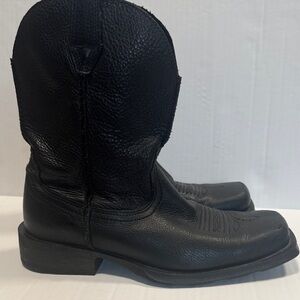 Ariat Black Leather Men's Cowboy Boots